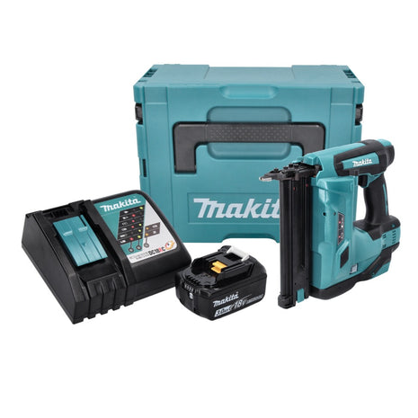 Makita DBN 500 RF1J Akumulatorowa gwoździarka pionowa 18 V 15-50 mm + 1x akumulator 3,0 Ah + ładowarka + Makpac