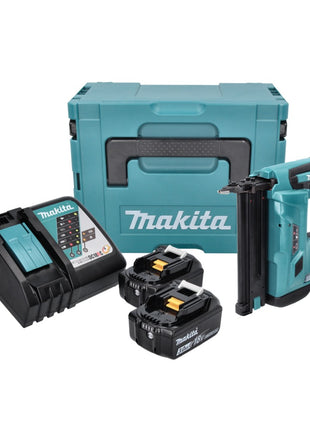 Makita DBN 500 RFJ Cloueuse sans fil, 15-50 mm, 18 V + 2x Batteries 3,0 Ah + Makpac + Chargeur