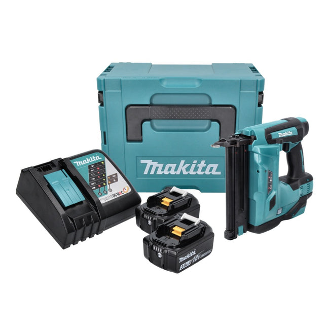 Makita DBN 500 RFJ Clavadora a batería, 15-50 mm, 18 V + 2x 3.0 Ah Baterías + Makpac + Cargador