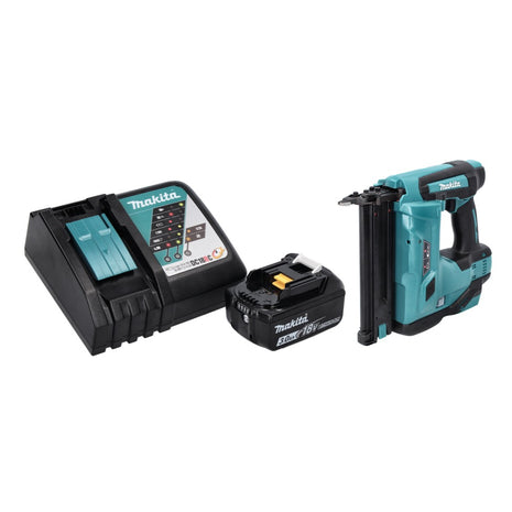 Clavadora con cabezal de batería Makita DBN 500 RF1 18 V 15-50 mm + 1x batería 3,0 Ah + cargador