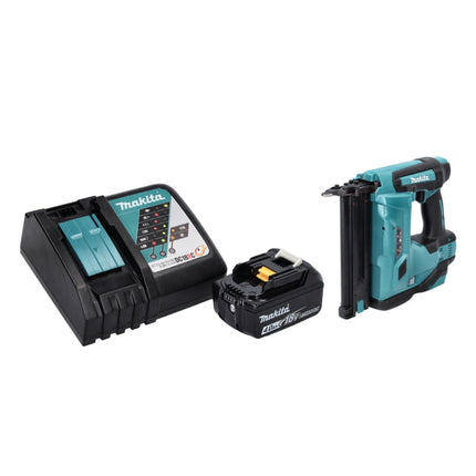 Makita DBN 500 RM1 18 V 15-50 mm Clavadora sin cable + 1x batería recargable 4,0 Ah + cargador