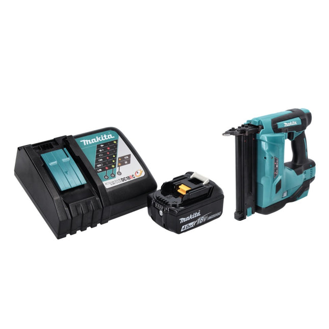 Makita DBN 500 RM1 18 V 15-50 mm Clavadora sin cable + 1x batería recargable 4,0 Ah + cargador