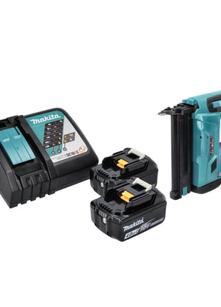 Clavadora con cabezal de batería Makita DBN 500 RM 18 V 15-50 mm + 2 baterías 4,0 Ah + cargador