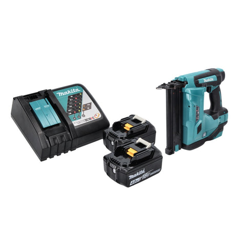 Makita DBN 500 RM Akku Stauchkopfnagler 18 V 15-50 mm + 2x Akku 4,0 Ah + Ladegerät