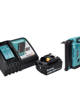 Clavadora con cabezal de batería Makita DBN 500 RG1 18 V 15-50 mm + 1x batería 6,0 Ah + cargador