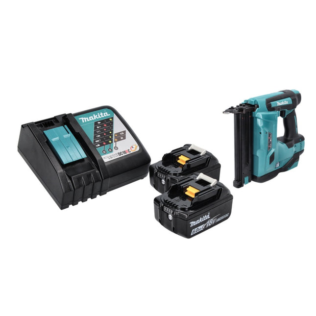 Clavadora a batería Makita DBN 500 RG, 15-50 mm, 18 V + 2 baterías de 6,0 Ah + cargador