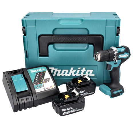 Makita DDF 487 RFJ Akku Bohrschrauber 18 V 40 Nm Brushless + 2x Akku 3,0 Ah + Ladegerät + Makpac - Toolbrothers