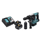 Taladro percutor a batería Makita DHR 243 RF 18 V SDS plus Brushless + 2x batería recargable 3.0 Ah + cargador