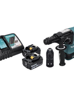 Marteau perforateur sur batterie Makita DHR 243 RM 18 V SDS plus sans balais + 2 batteries 4,0 Ah + chargeur