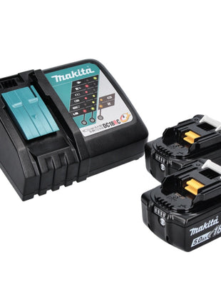 Taladro percutor inalámbrico Makita DHR 243 RT 18 V SDS plus sin escobillas + 2x baterías 5,0 Ah + cargador