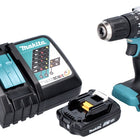 Taladro de percusión sin cable Makita DHP 487 RA1 18 V 40 Nm sin escobillas + 1x batería recargable 2,0 Ah + cargador