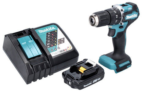 Taladro percutor inalámbrico Makita DHP 487 RA1 18 V 40 Nm sin escobillas + 1x batería 2,0 Ah + cargador