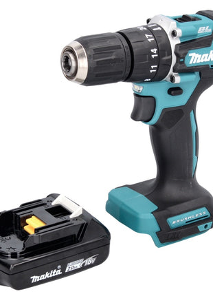 Makita DHP 487 A1 Perceuse-visseuse à percussion sans fil 18 V 40 Nm Brushless + 1x Batterie 2,0 Ah - sans chargeur