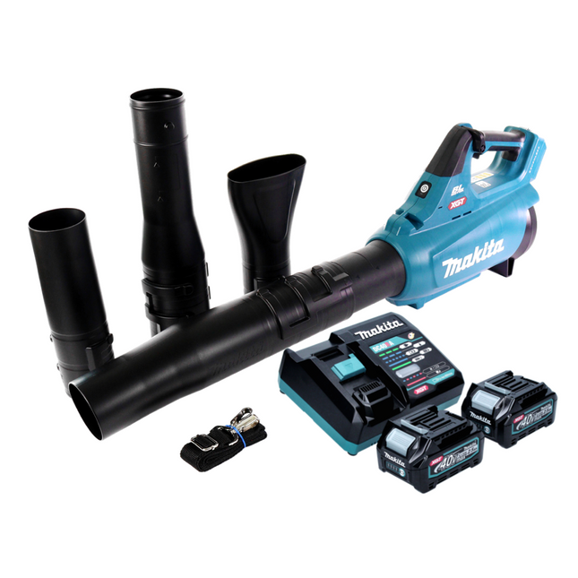 Makita UB 001 GD201 Battery blower Leaf blower 40 V max. brushless + 2x battery 2.5 Ah + charger