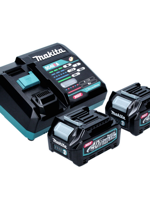 Soplador de hojas a batería Makita UB 001 GD201 40 V máx. Sin escobillas + 2 baterías 2,5 Ah + cargador