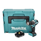 Makita DHP 487 A1J Perceuse-visseuse à percussion sans fil 18 V 40 Nm brushless + 1x Batterie 2,0 Ah + Makpac - sans chargeur