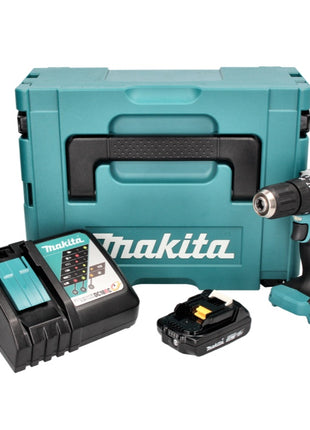 Makita DHP 487 RA1J Perceuse-visseuse à percussion sans fil 18 V 40 Nm Brushless + 1x Batterie 2,0 Ah + Chargeur + Makpac