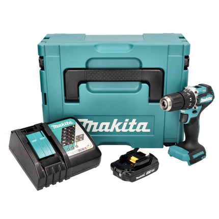 Makita DHP 487 RA1J akumulatorowa wiertarko-wkrętarka udarowa 18 V 40 Nm bezszczotkowa + 1x akumulator 2,0 Ah + ładowarka + Makpac