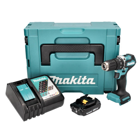 Makita DHP 487 RA1J trapano a percussione a batteria 18 V 40 Nm brushless + 1x batteria ricaricabile 2,0 Ah + caricabatterie + Makpac