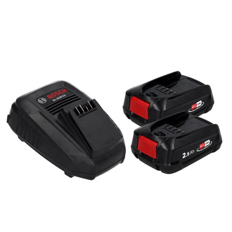 Bosch Starter Set 18 V avec 2x Batterie PBA 2,5 Ah + Chargeur AL 1830 CV (1600A011LD) Home & Garden System POWER FOR ALL