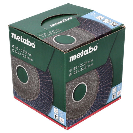 Metabo Plateau abrasif à lamelles P 40 - 125 mm - 22,23 mm pour meuleuses d'angle (20 x 623147000)