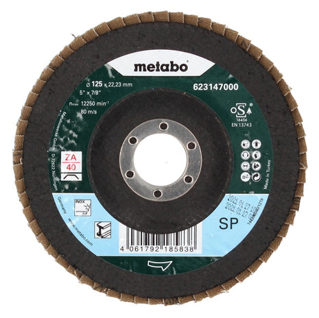 Disco de lijado de láminas Metabo, disco dentado P 40 125 mm 22,23 mm (20 x 623147000) para amoladoras angulares