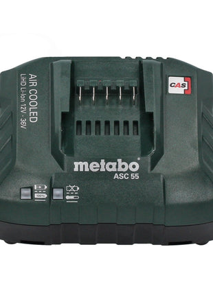 Set básico Metabo 18 V LiHD + 4x baterías 4,0 Ah + 2x cargador ASC 55 + metaBOX