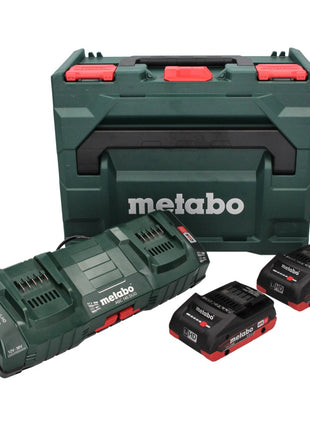 Set básico Metabo 18 V LiHD + 2x batería 4,0 Ah + cargador ASC 145 DUO + ​​metaBOX