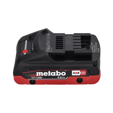 Set básico Metabo 18 V LiHD + 4x baterías 4,0 Ah + cargador ASC 145 DUO + ​​metaBOX