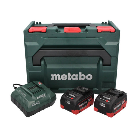 Kit de base Metabo 18 V LiHD + 2x batterie 5,5 Ah + chargeur ASC 55 + métaBOX