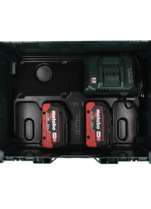 Set básico Metabo 18 V LiHD + 2x batería 5,5 Ah + cargador ASC 55 + metaBOX