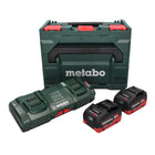 Set básico Metabo 18 V LiHD + 2x batería 5,5 Ah + cargador ASC 145 DUO + ​​metaBOX