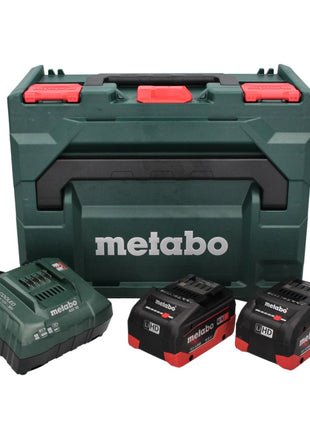 Set básico Metabo 18 V LiHD + 2x batería 8,0 Ah + cargador ASC 55 + metaBOX