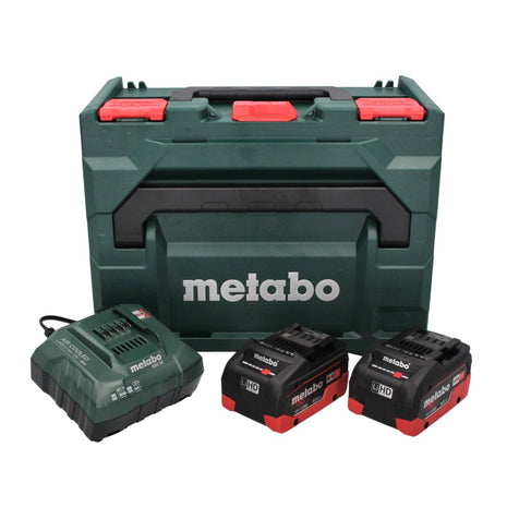 Set básico Metabo 18 V LiHD + 2x batería 8,0 Ah + cargador ASC 55 + metaBOX