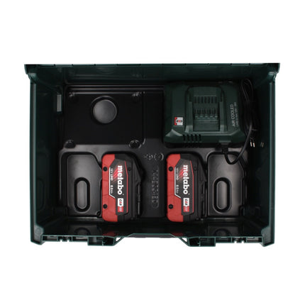 Set básico Metabo 18 V LiHD + 2x batería 8,0 Ah + cargador ASC 55 + metaBOX