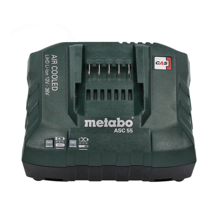 Set básico Metabo 18 V LiHD + 4x batería 8,0 Ah + 2x cargador ASC 55 + metaBOX