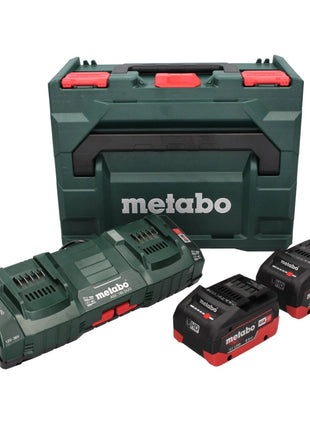 Set básico Metabo 18 V LiHD + 2x batería 8,0 Ah + cargador ASC 145 DUO + ​​metaBOX