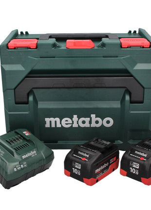 Kit de base Metabo 18 V LiHD + 2x batterie 10,0 Ah + chargeur ASC 55 + métaBOX