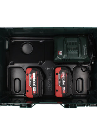 Kit de base Metabo 18 V LiHD + 2x batterie 10,0 Ah + chargeur ASC 55 + métaBOX