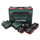 Kit de base Metabo 18 V LiHD + 4x batteries 10,0 Ah + 2x chargeur ASC 55 + metaBOX