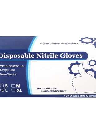 Guantes Desechables Nitrilo Negro / Negro 100 piezas talla L / Grande - no esterilizados