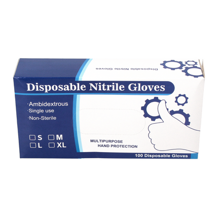 Guantes desechables de nitrilo Negro 100 unidades talla S / Pequeño - no estériles