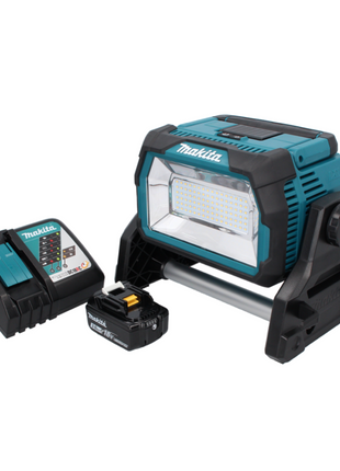 Makita DML 809 RF1 Foco de construcción LED con batería 18 V 10000 lm + 1x batería 3,0 Ah + cargador