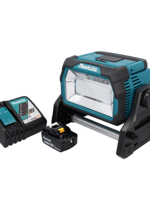 Makita DML 809 RT1 Foco de construcción LED con batería 18 V 10000 lm + 1x batería 5,0 Ah + cargador