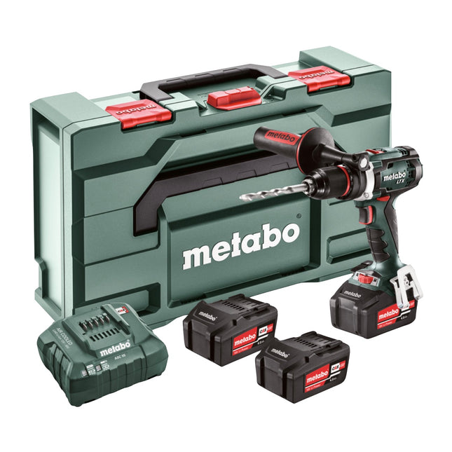 Metabo BS 18 LTX Impulse Set Taladro atornillador inalámbrico 18 V 110 Nm (602191960) + 3 baterías 4,0 Ah + cargador + metaBOX