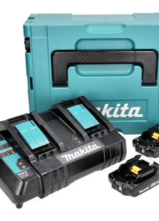 Makita Power Source Kit 18 V mit 2x BL 1820 B 2,0 Ah Akku ( 197254-9 ) + DC 18 SH Doppel Ladegerät ( 199687-4 ) + Makpac