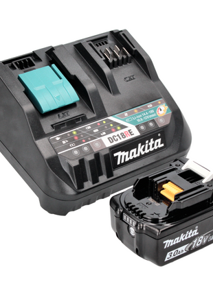 Kit de fuente de alimentación Makita de 18 V con 1 batería BL 1830 B de 3,0 Ah (197599-5) + cargador rápido múltiple DC 18 RE (198720-9)