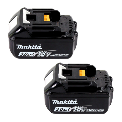 Makita Power Source Kit 18 V avec - 2x Batteries BL 1830 B 3,0 Ah (2x 197599-5) + Chargeur rapide multiple DC 18 RE (198720-9)