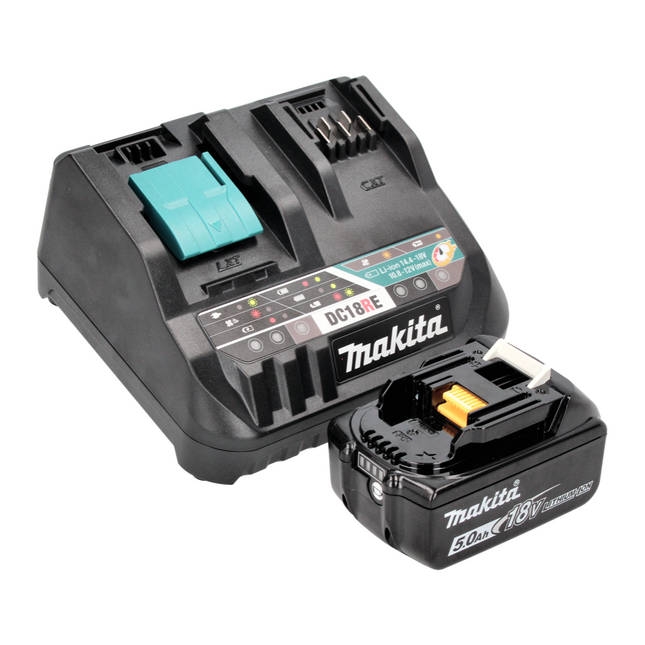 Kit di alimentazione Makita 18 V con - 1x batteria BL 1850 B 5,0 Ah ( 197280-8 ) + caricatore DC 18 RE Multi ( 198720-9 )