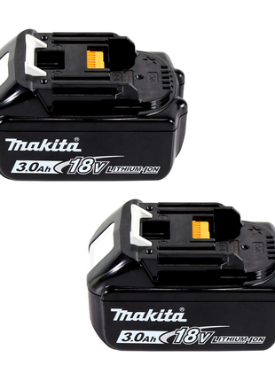 Makita Power Source Kit 18 V avec - 2x Batteries BL 1830 B 3,0 Ah (2x 197599-5) + Chargeur rapide multi DC 18 RE (198720-9) + Makpac